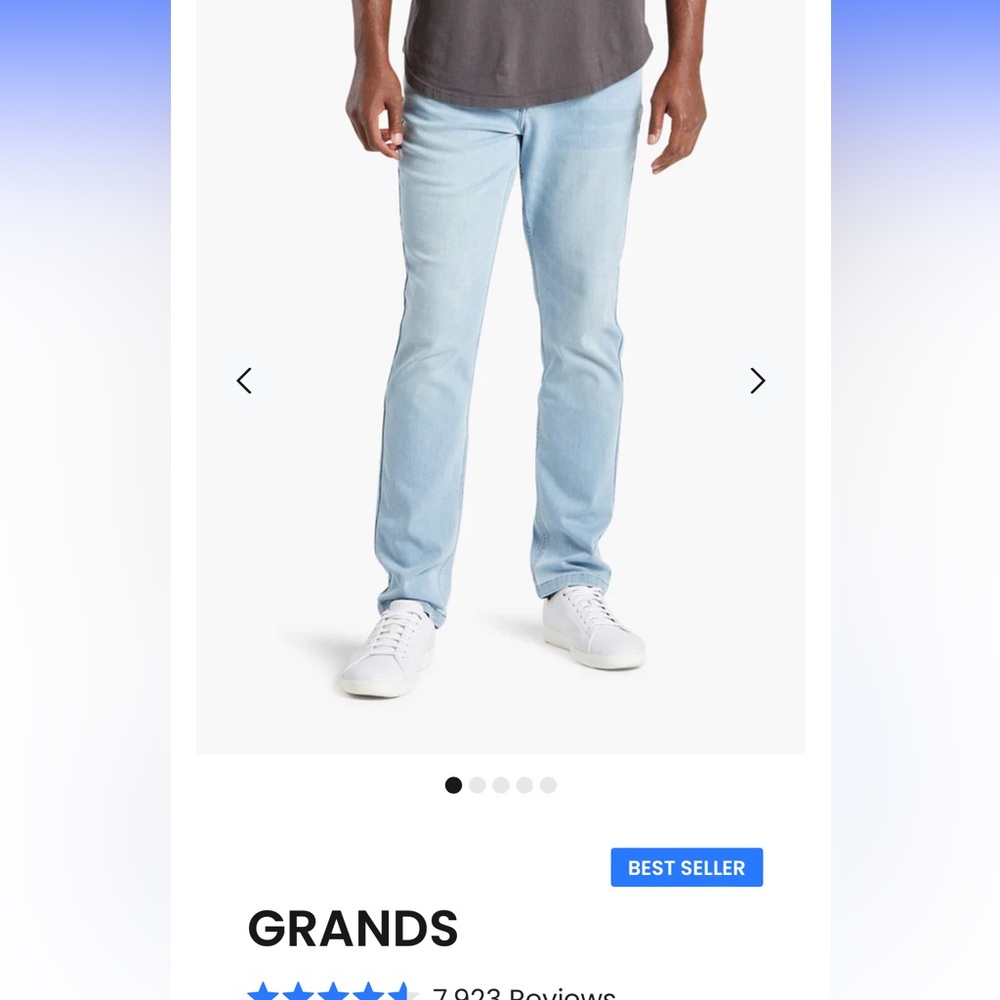 Mugsy Grands stretchy men’s jeans - light wash 33x34